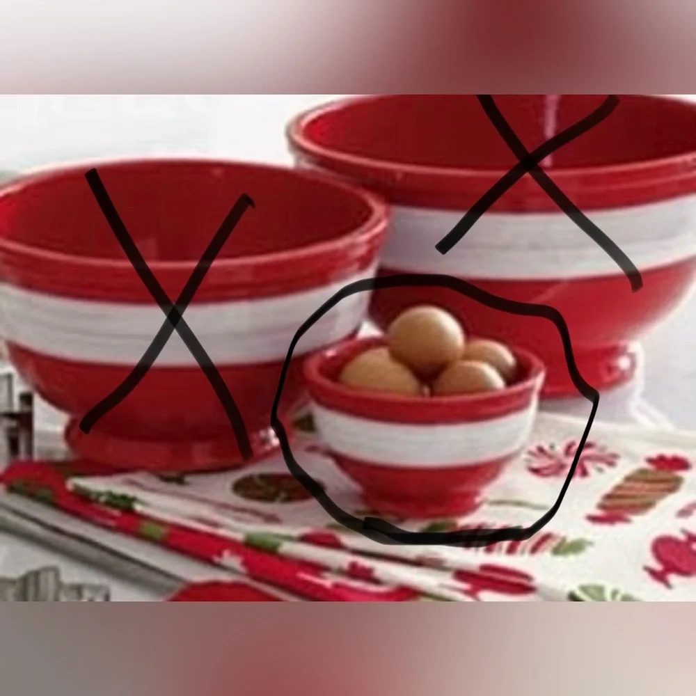 Crate and Barrel Small Replacement Bowl Only To 3 Piece Set Made In Italy *Read*